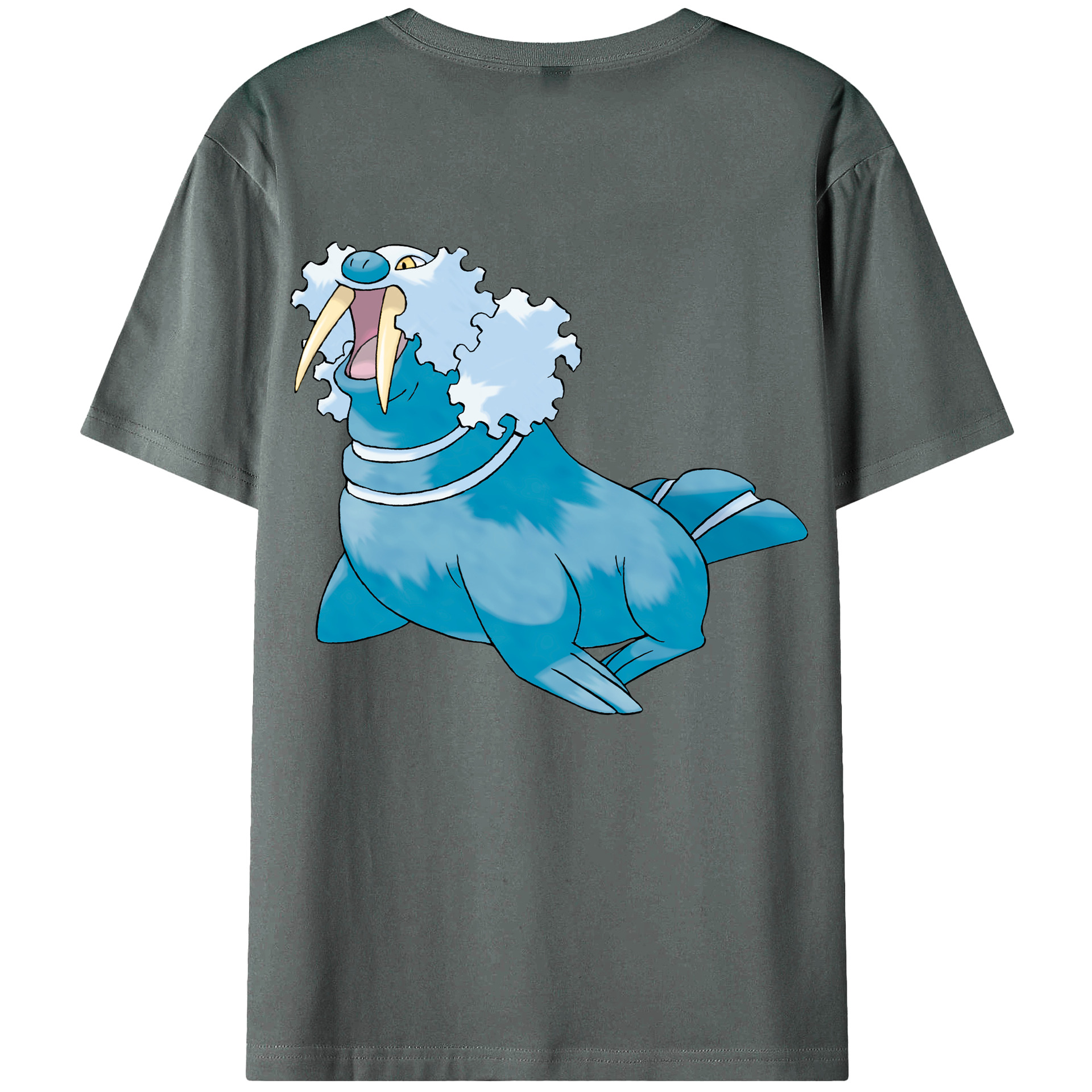 （画像用） ポケットモンスター Pokémon 綿100％ メンズ半袖Tシャツ（バックプリント） 通気性